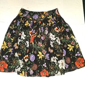 Evelyn Floral Black Skirt